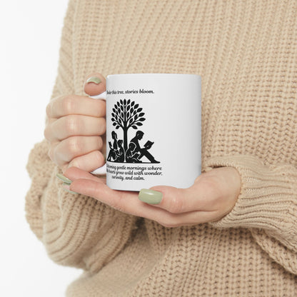 Inspirational Ceramic Mug Mindful Mornings Under This Tree Stories Bloom Quote