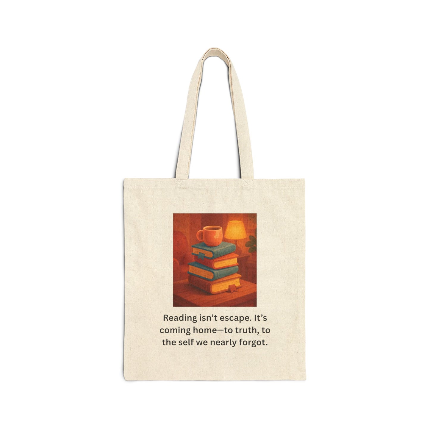 Reading Isn’t Escape Canvas Tote Bag – Cozy Book Lover Literary Tote