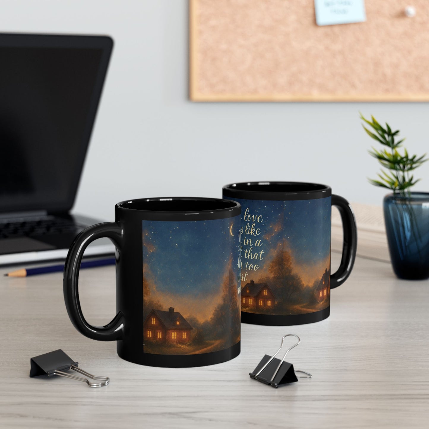 11oz Cozy Night Cottage Mug — "Your love feels like home in a world that moves too fast"