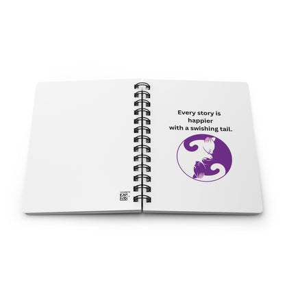 Every Story Is Happier With a Swishing Tail — Yin Yang Cats Spiral Notebook for Writing & Quiet Moments (White Cover)