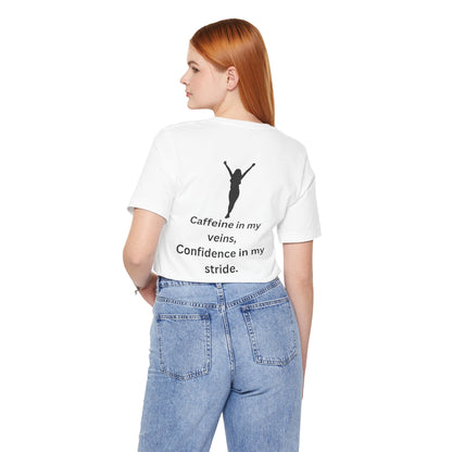 Caffeine & Confidence – Empowered Woman Jersey Short Sleeve Tee