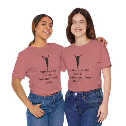 Caffeine & Confidence – Empowered Woman Jersey Short Sleeve Tee