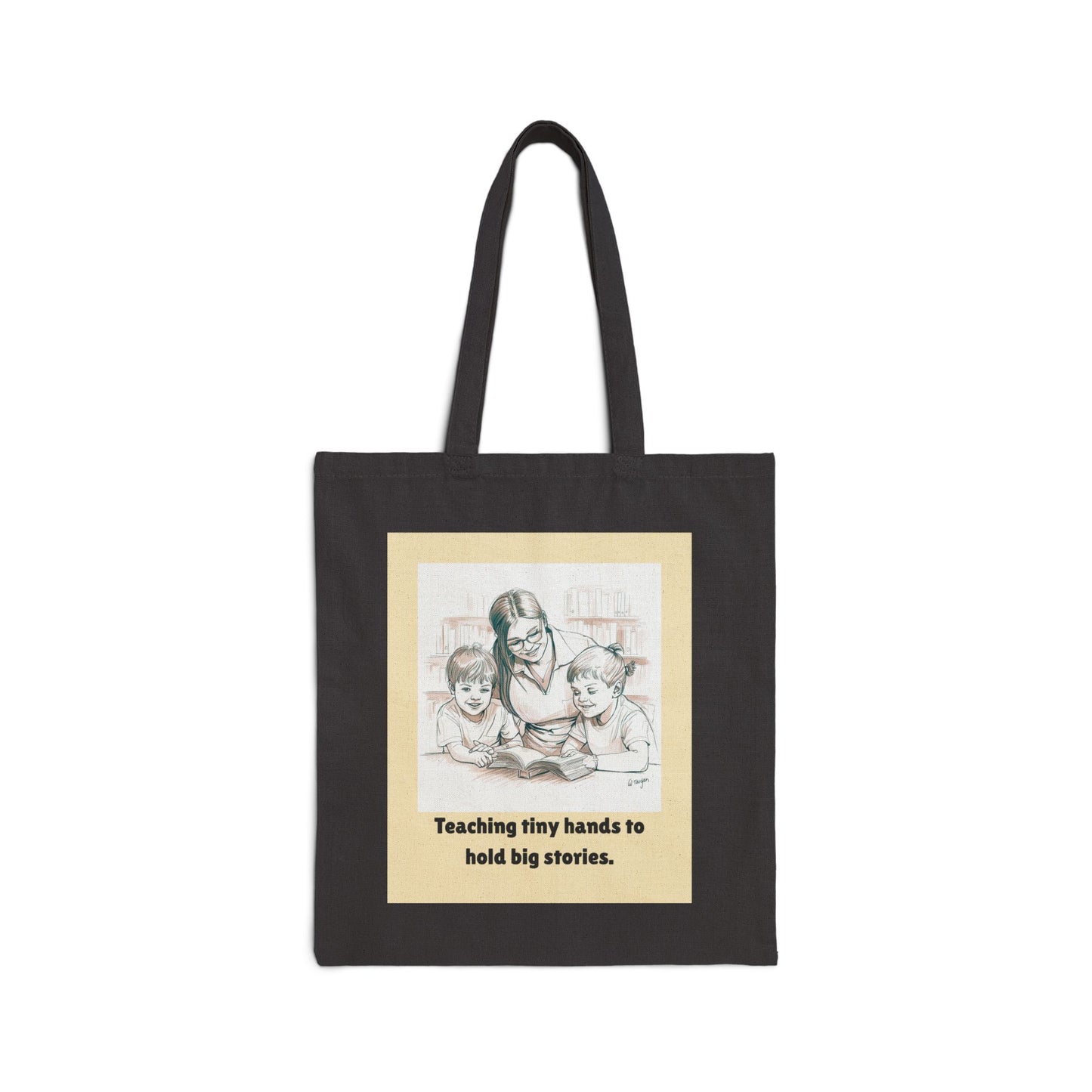 Teaching Tiny Hands to Hold Big Stories — Storytime Learning Cotton Canvas Tote Bag