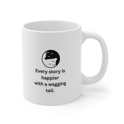 Every Story Is Happier With a Wagging Tail — Yin Yang Dogs Ceramic Coffee Mug