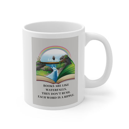 Waterfall Story Ceramic Coffee Mug — A Cosy Gift for Book Lovers