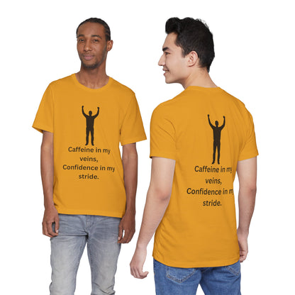 Caffeine & Confidence – Empowered Man Jersey Short Sleeve Tee