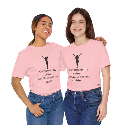 Caffeine & Confidence – Empowered Woman Jersey Short Sleeve Tee