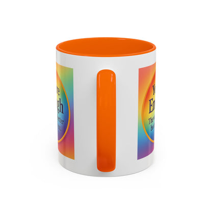 "You Are Enough" – Rainbow Accent Coffee Mug (11oz)