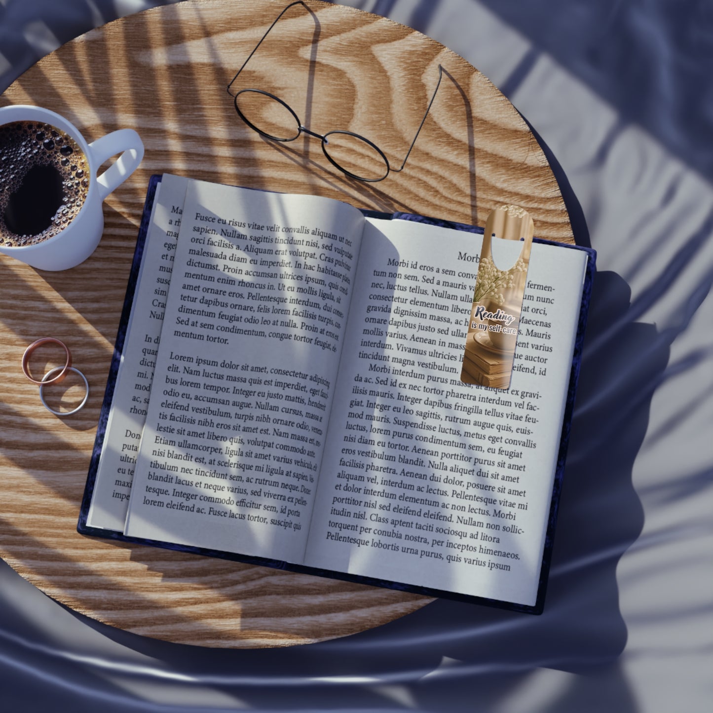 Reading Is My Self-Care Metal Bookmark — Cozy Book Lover Gift