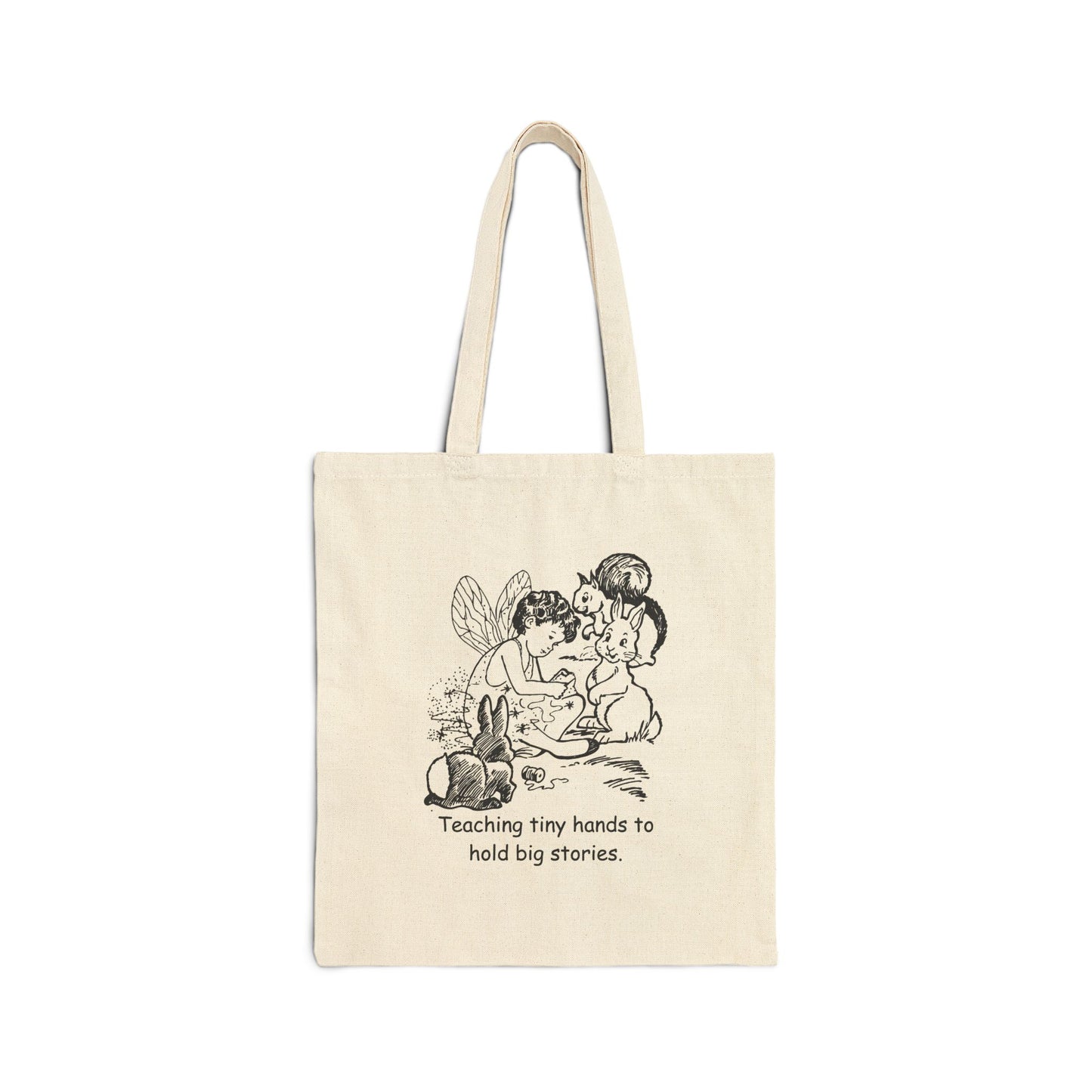 Teaching Tiny Hands to Hold Big Stories — Fairy Tale Cotton Canvas Tote Bag