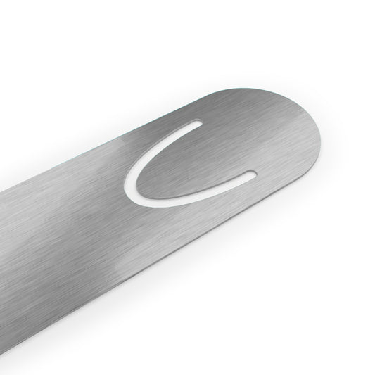 Blue Aluminum Bookmark — Love Me, Handle Me Cat