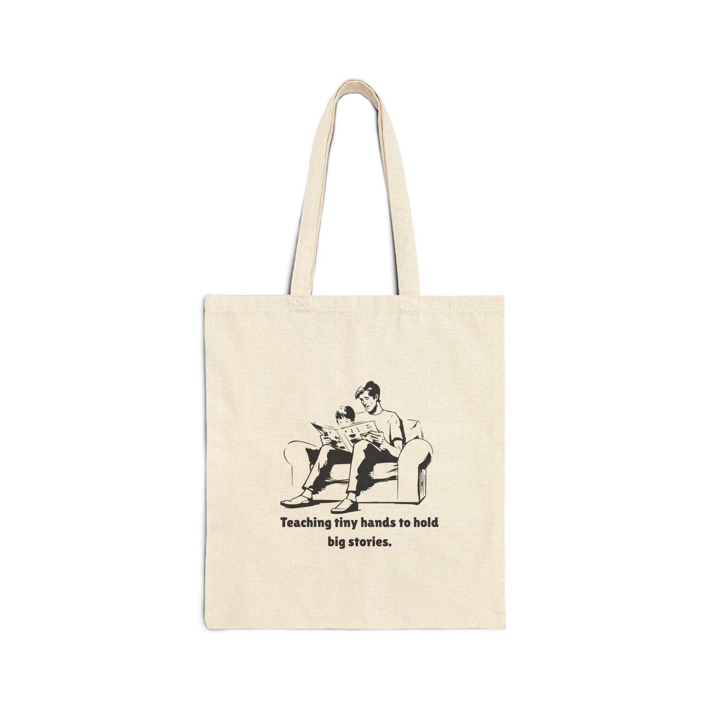 Teaching Tiny Hands to Hold Big Stories — Reading Together Cotton Canvas Tote Bag