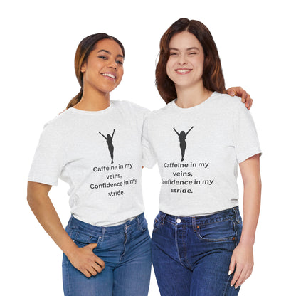 Caffeine & Confidence – Empowered Woman Jersey Short Sleeve Tee