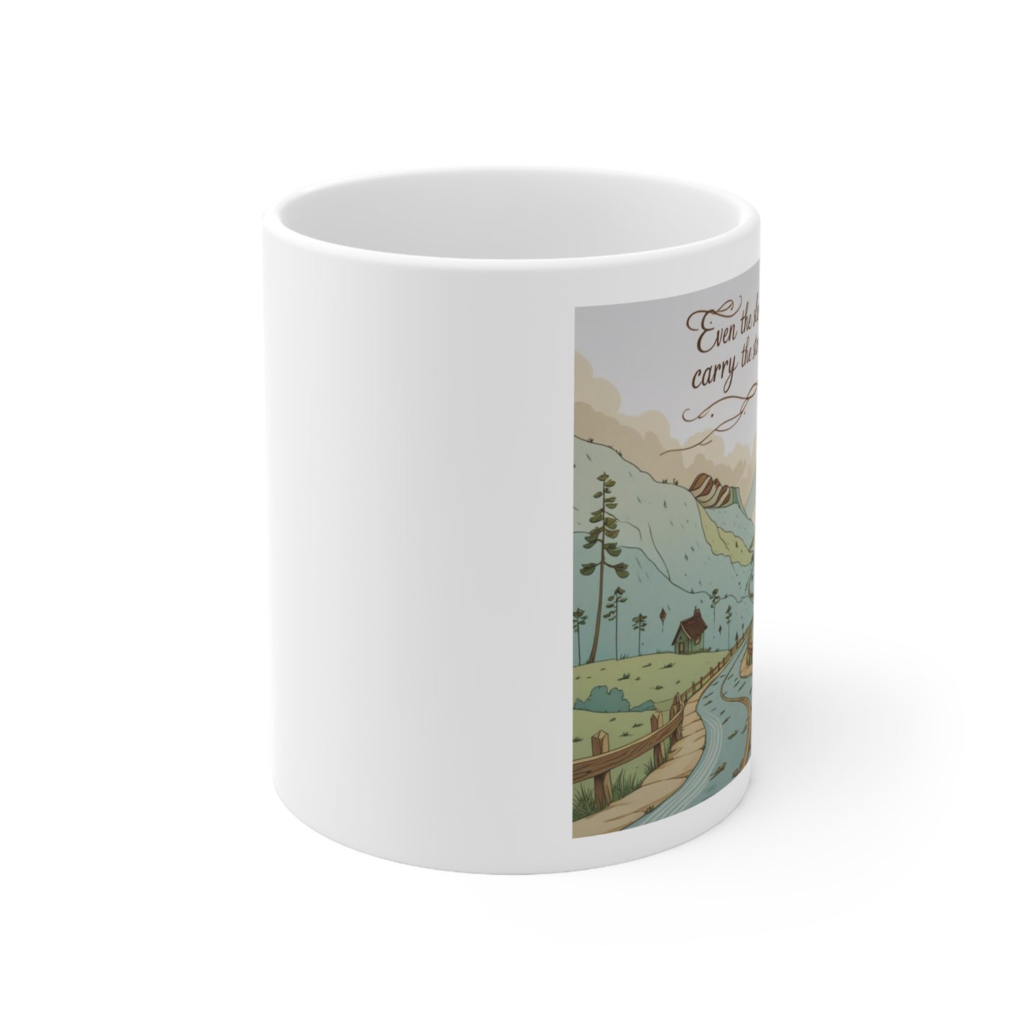 Scenic Mountain Coffee Mug — Even the slow chapters  carry the story on