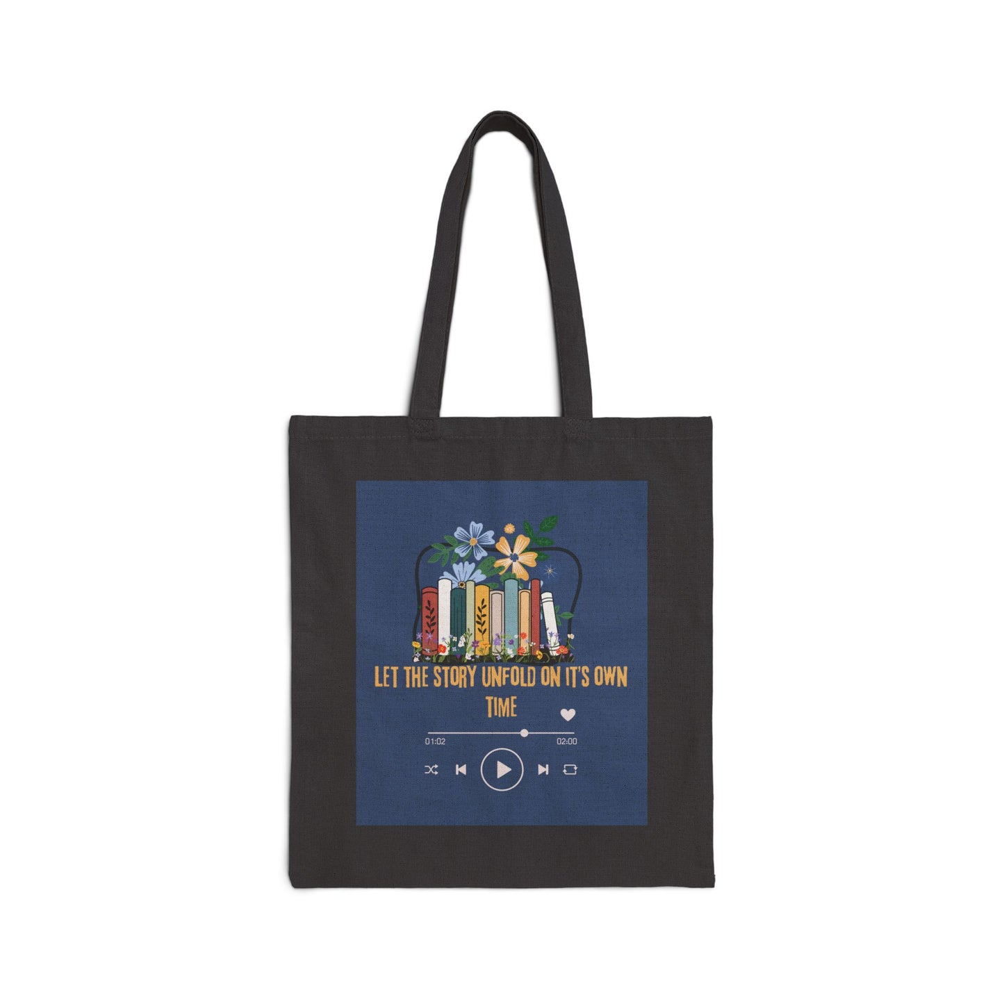 Cotton Canvas Tote Bag Let the Story Unfold Book Lover Everyday Tote