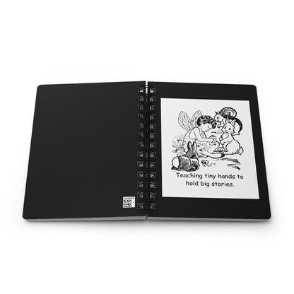 Teaching Tiny Hands to Hold Big Stories — Fairy Tale Spiral Notebook for Writing & Quiet Moments (Black Cover)