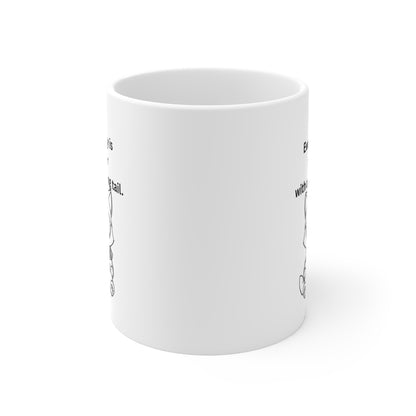 Every Story Is Happier With a Swishing Tail — Reading Cat Ceramic Coffee Mug