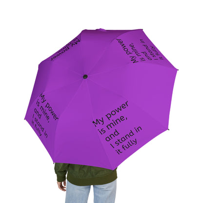 My power is mine, and I stand in it fully — Semi‑Automatic Foldable Umbrella