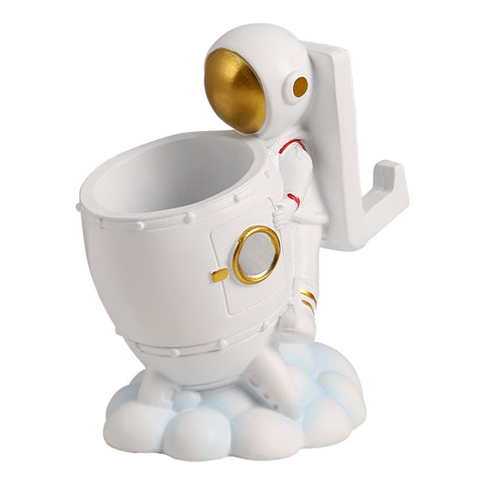 Aesthetic Affordable Cheap Astronaut Resin Pen Holder – Space-Themed Desk Organizer 