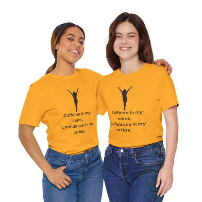 Caffeine & Confidence – Empowered Woman Jersey Short Sleeve Tee