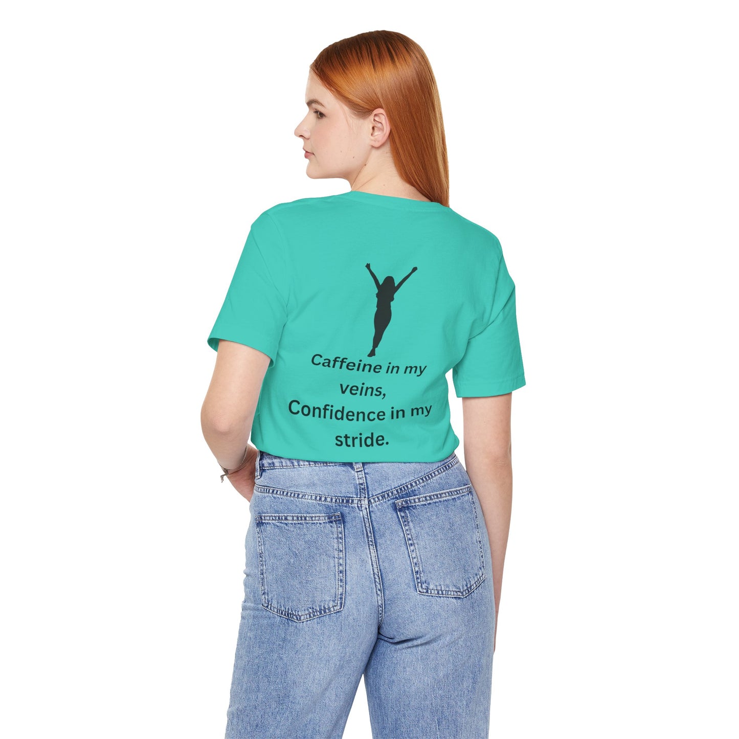 Caffeine & Confidence – Empowered Woman Jersey Short Sleeve Tee