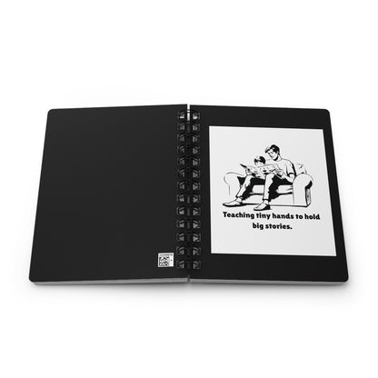 Teaching Tiny Hands to Hold Big Stories — Reading Together Spiral Notebook for Writing & Quiet Moments (Black Cover)