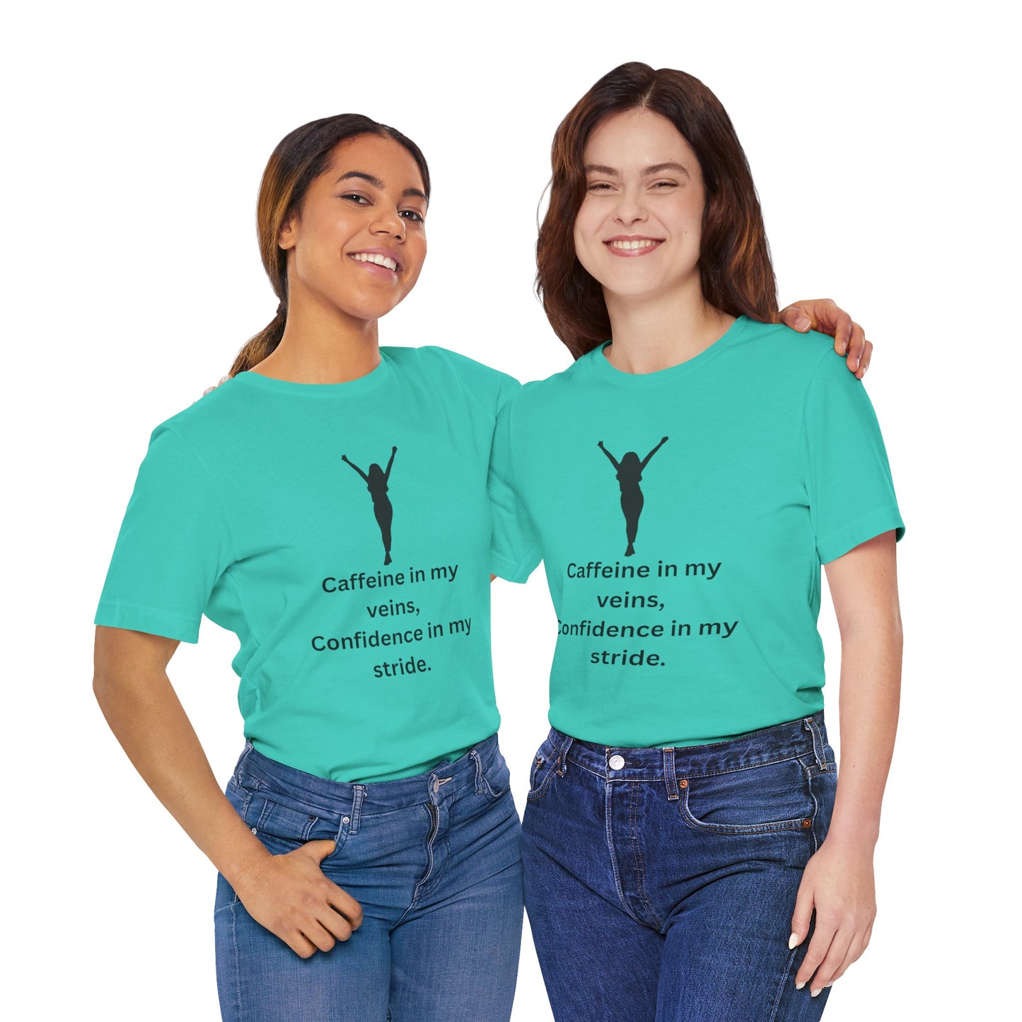 Caffeine & Confidence – Empowered Woman Jersey Short Sleeve Tee