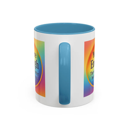 "You Are Enough" – Rainbow Accent Coffee Mug (11oz)
