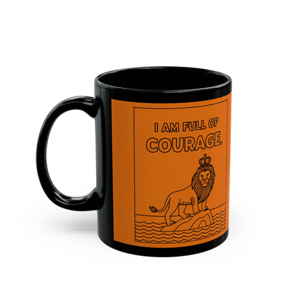 Orange Full of Courage Lion Affirmation Mug