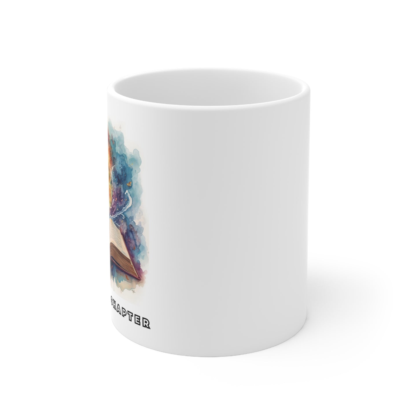 Left Handed Book Lover Mug — 'One More Chapter' Ceramic Coffee Cup 11 oz