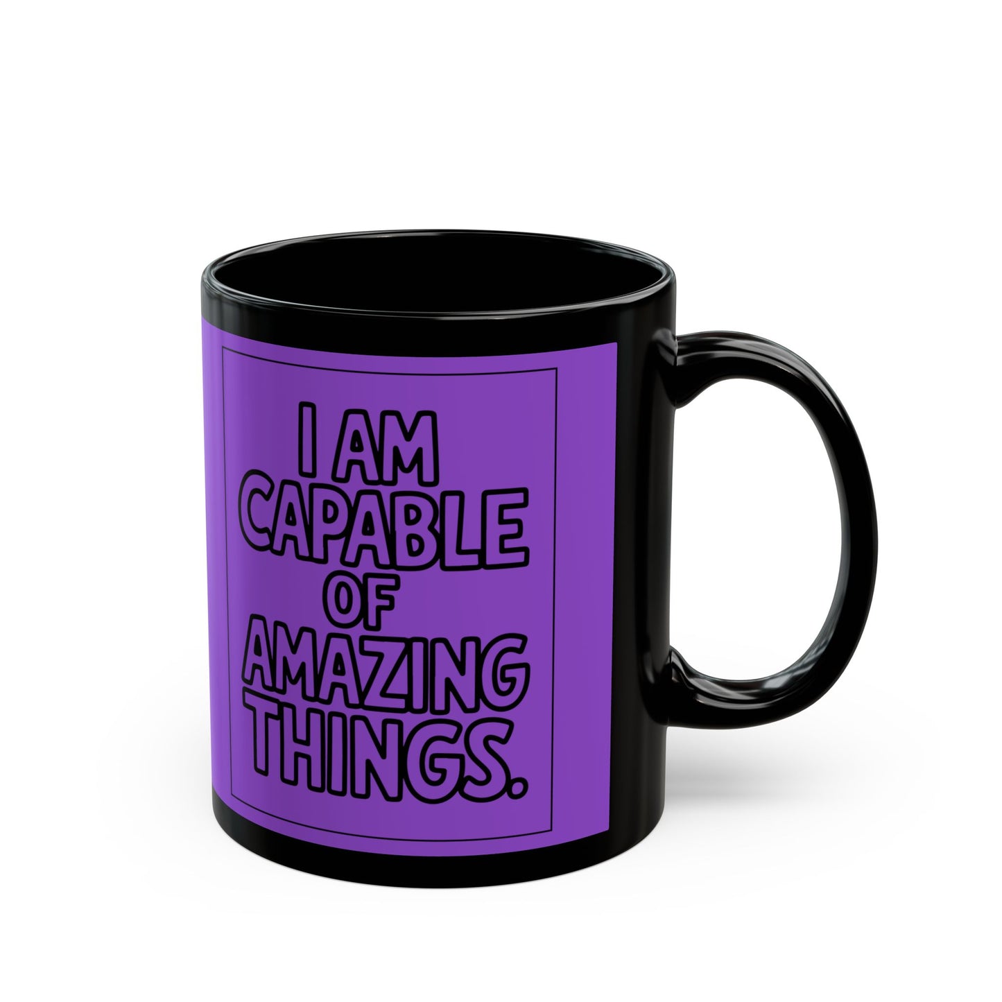 I Am Capable of Amazing Things — Purple Design Affirmation Mug