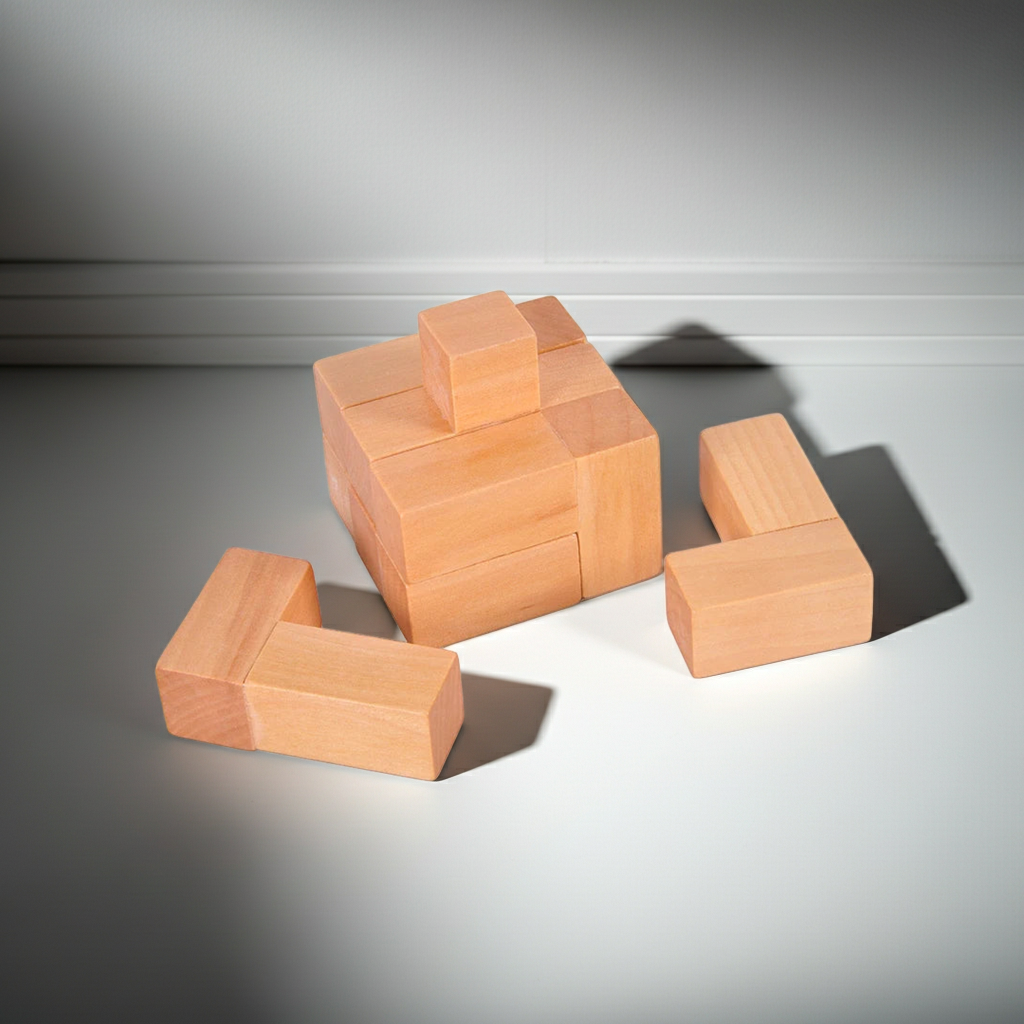 3D Wooden Cube Puzzle