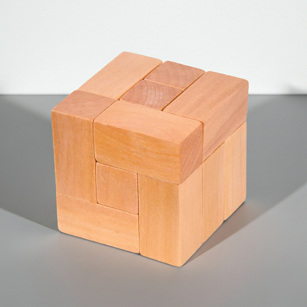 3D Wooden Cube Puzzle