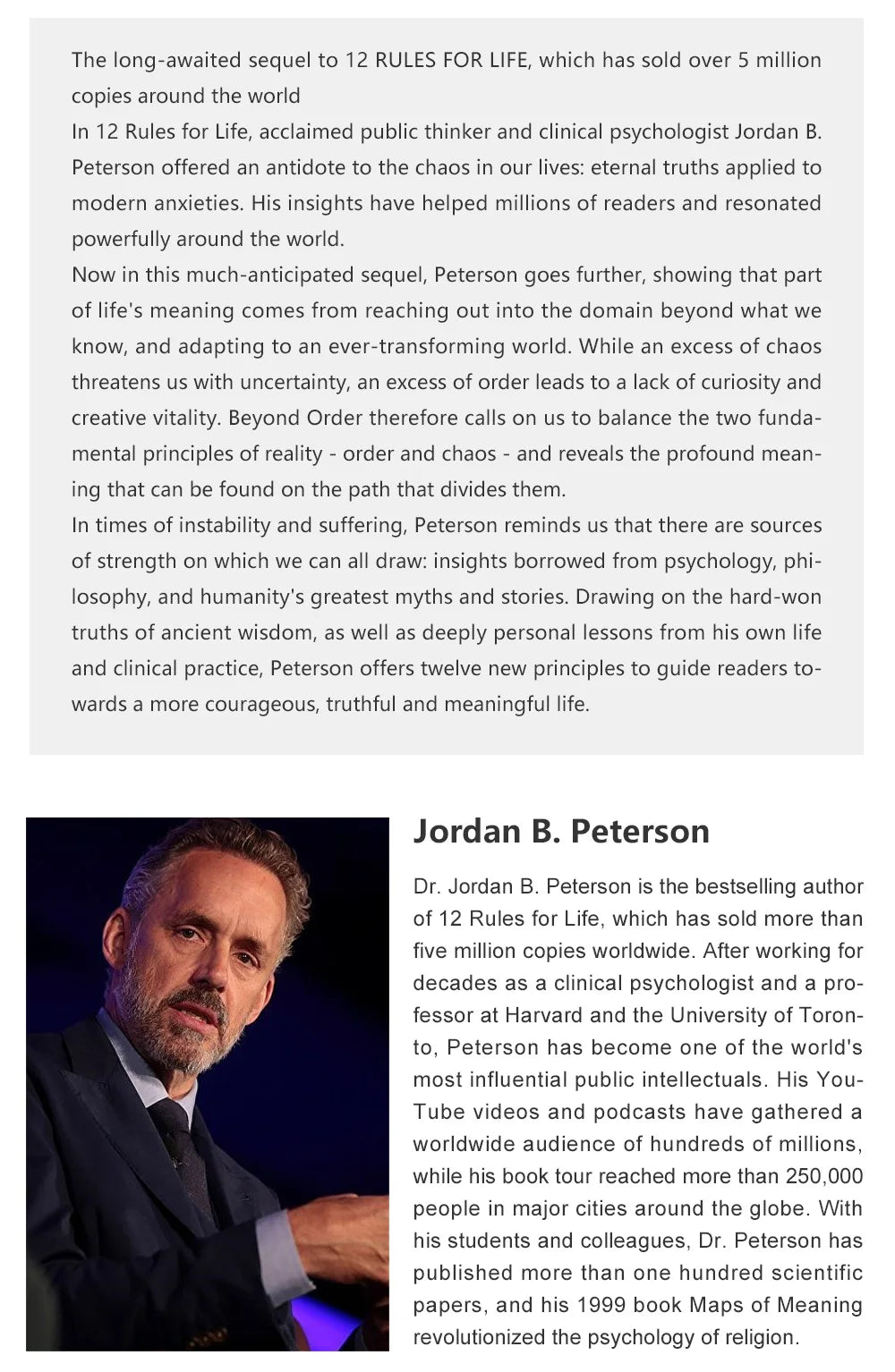 Beyond Order: 12 More Rules for Life by Jordan B. Peterson – Inspirational Self-Help Book