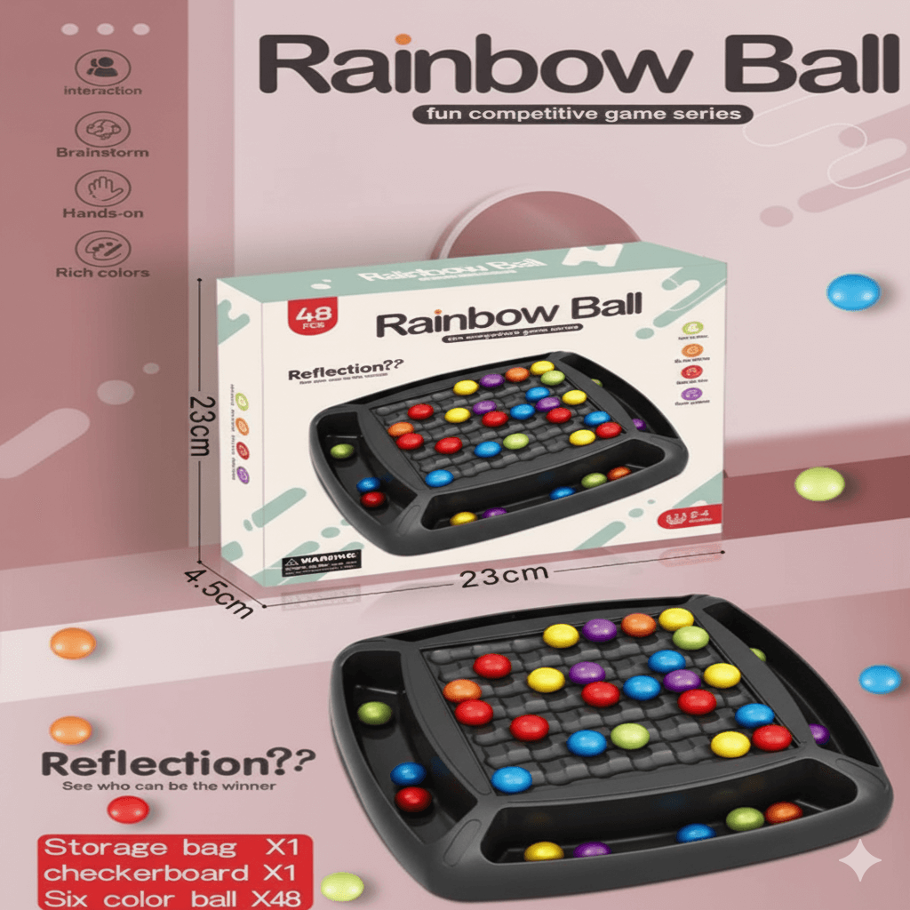 Rainbow Ball Matching Puzzle Game | Montessori Logic Toy for Kids | Educational Brain Teaser