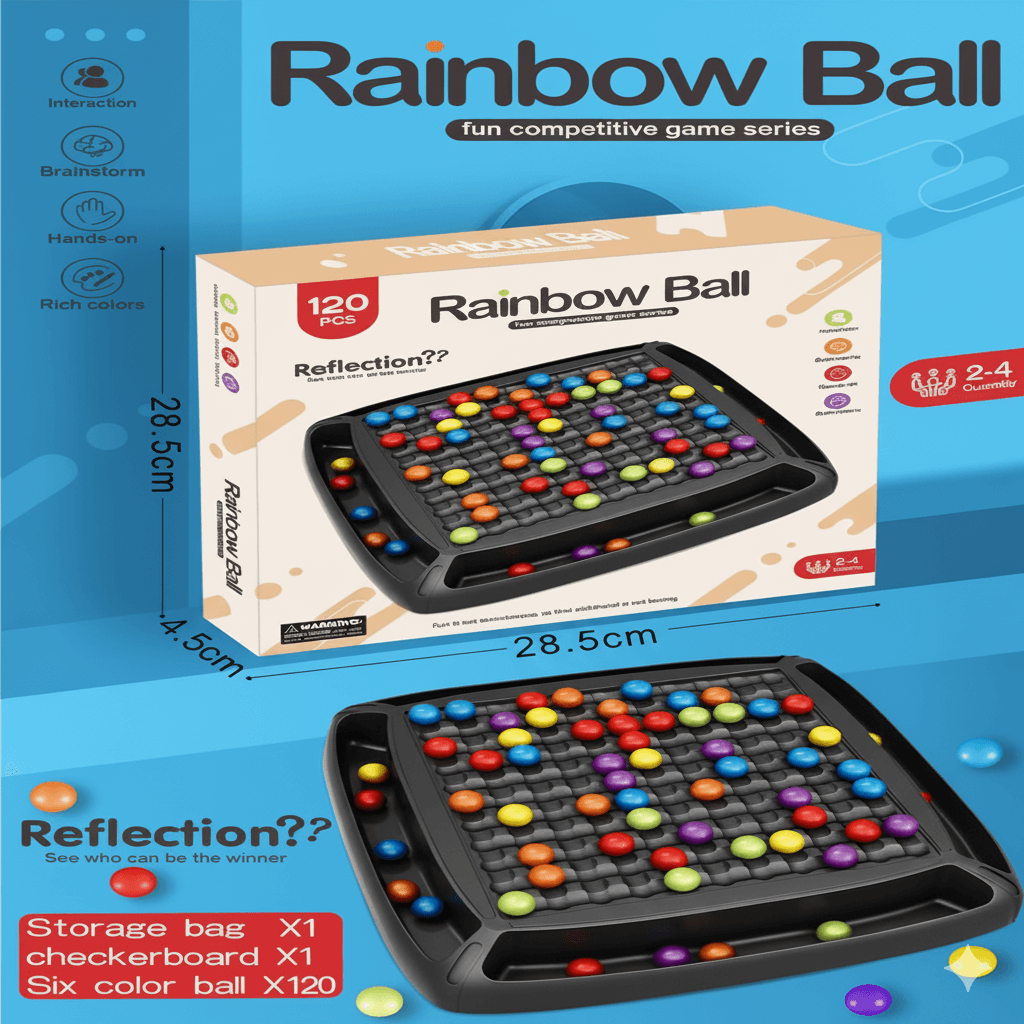 Rainbow Ball Matching Puzzle Game | Montessori Logic Toy for Kids | Educational Brain Teaser