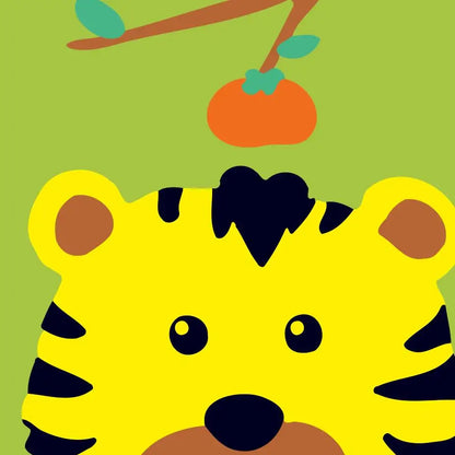 Paint‑By‑Numbers Canvas – Cute Cartoon Animals (20×20cm)