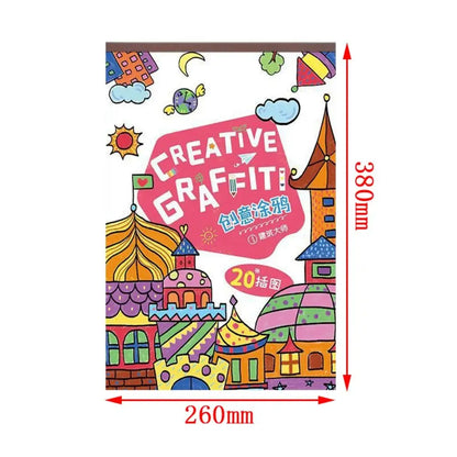 English Version Portable Paper Painting Book – Creative Graffiti & Art Drawing Supplies