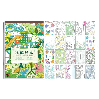 English Version Portable Paper Painting Book – Creative Graffiti & Art Drawing Supplies