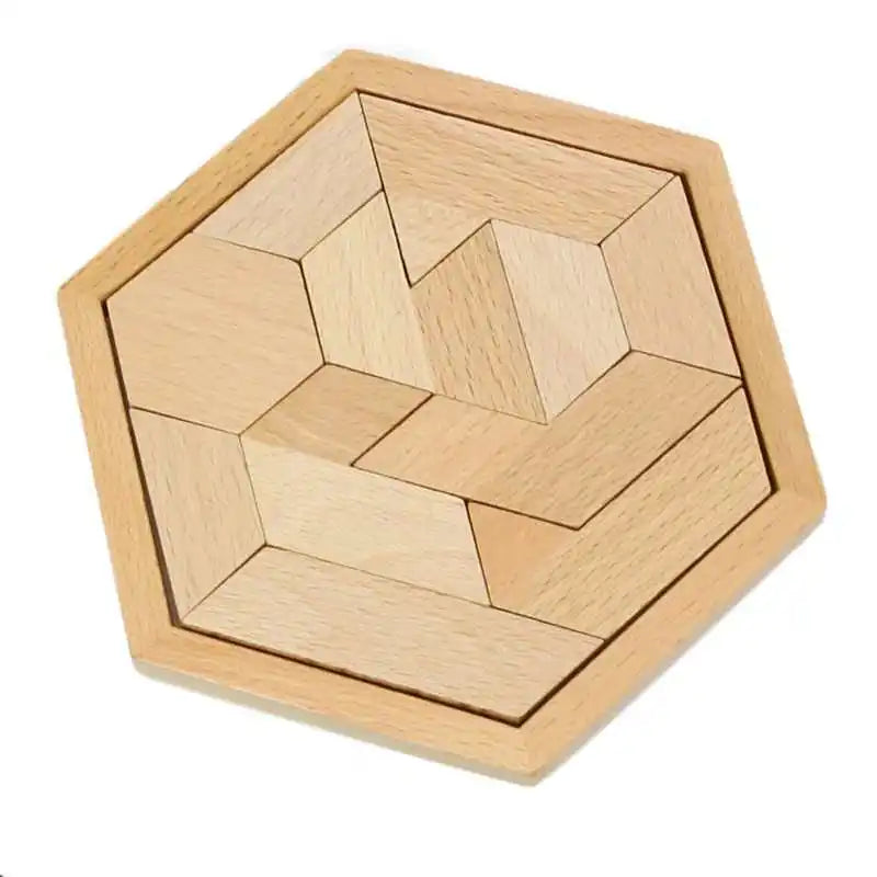 Hexagon Tangram Creative Puzzle - Age 10 to 110