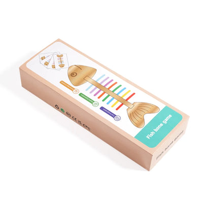 Fish Bone Montessori Balance Game for Kids – Wooden Early Learning Toy for Hand-Eye Coordination