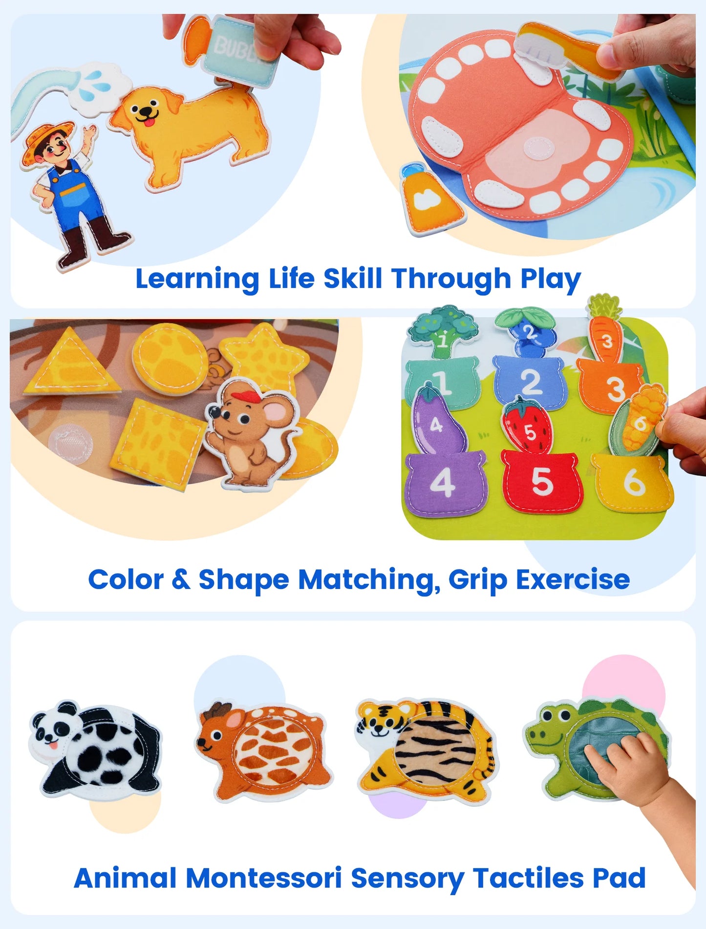 Montessori Busy Book – Quiet Learning Book (Ages 3–6)