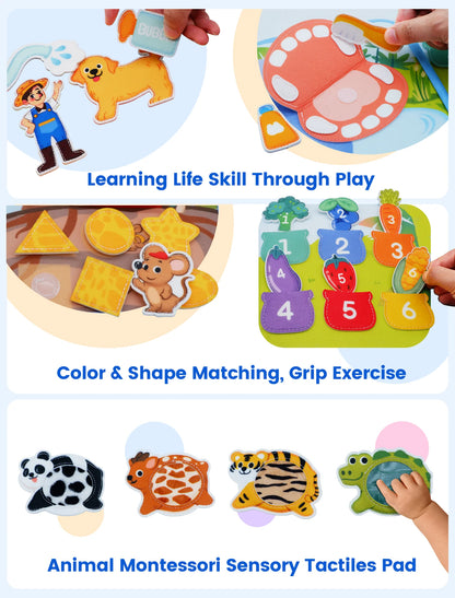 Montessori Busy Book – Quiet Learning Book (Ages 3–6)