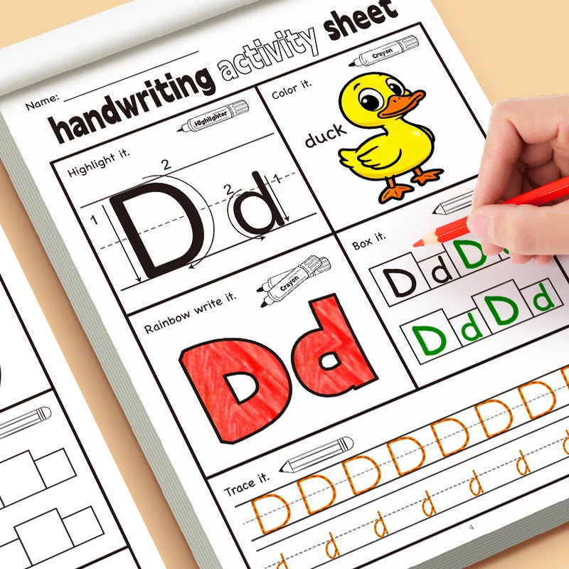 English Letter Handwriting Copybook (5 Types)