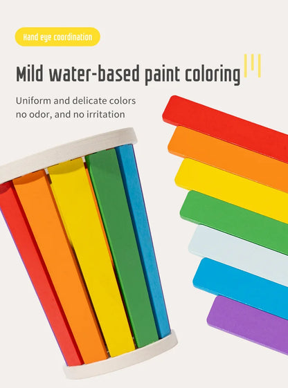 Wooden Color Classification Matching Toy for Kids – Montessori Shape and Math Learning Set