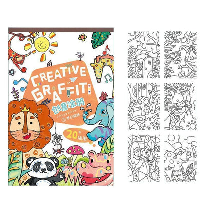 English Version Portable Paper Painting Book – Creative Graffiti & Art Drawing Supplies