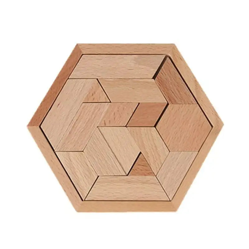 Hexagon Tangram Creative Puzzle - Age 10 to 110