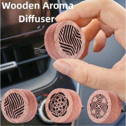 Wooden Essential Oil Diffuser Car Vent Clip