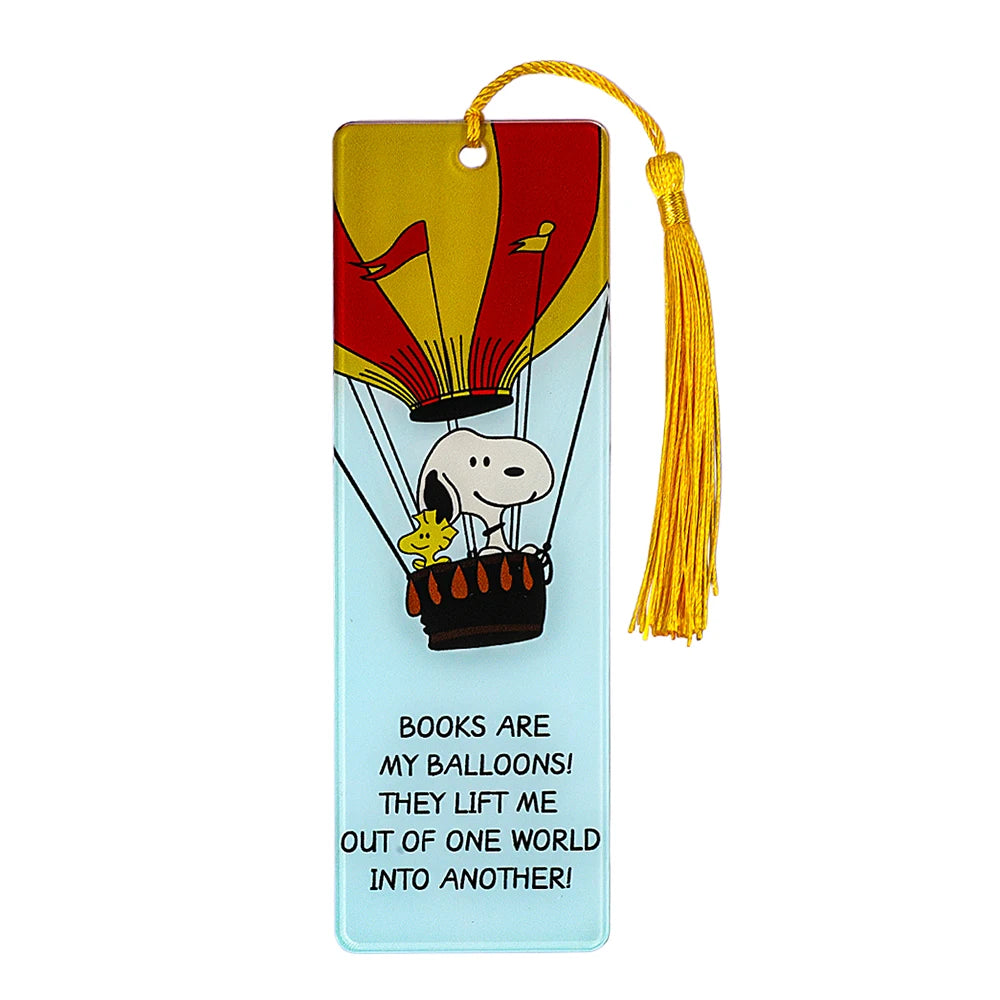 Cartoon Dog Metal Bookmark with Tassel – Cute Peanut Character Reading Tag