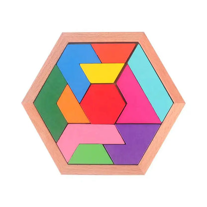 Hexagon Tangram Creative Puzzle - Age 10 to 110